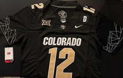 Travis Hunter Colorado Buffaloes Black Jersey 2024 FUSE Stitched 12 NWT