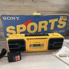 Sony CFS-950 Boombox Sports AM/FM  Cassette Player Yellow Vintage Stereo In Box