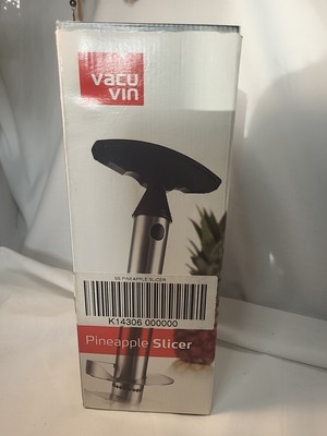 VACU VIN PINEAPPLE SLICER -Black Handle - CORE and SLICE - Carded - Easy to Use