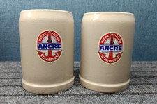 Lot de 2 Chopes de Bière d'Alsace - ANCRE STRASBOURG en Grès