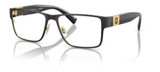 Versace VE 1274 1436 55mm Black Metal Rectangle Eyeglasses 55mm