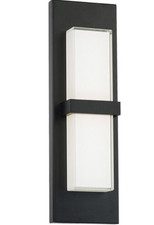 WAC Lighting WS-W21116-30-BK Bandeau LED Outdoor Wall Sconce finished in Black