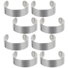 8 Pcs Stainless Steel Cuff DIY Bracelet Blanks for Laser Engraving