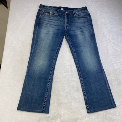 True Religion Mens Jeans Size 40 Denim Blue Boot Cut Relaxed Fit