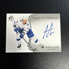 2021-22 Sp Authentic Sign Of The Times # SOTT-AC Anthony Cirelli