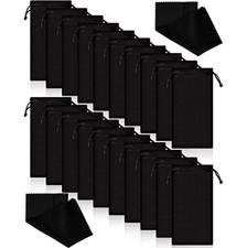 Microfiber Sunglasses Case Pouch 40 Pack with 2 Cleaning Cloths for Eyewear