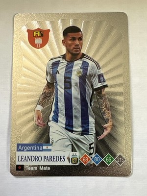 2023 World Football Stars Silver Foil Leandro Paredes Argentina Soccer Card #38