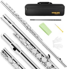 SONICAKE Closed-Hole 16 Keys C Nickel Flute Kit  SEALED, Free delivery
