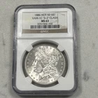1886 MORGAN SILVER DOLLAR VAM-1C 3+2 CLASH NGC MS 63 HOT 50 ~ BLAST WHITE