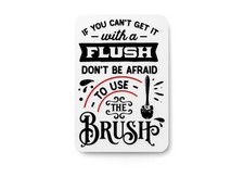 Get Ready to Flush Bathroom Sign   Funny Humor Wall Decor for Home and Office