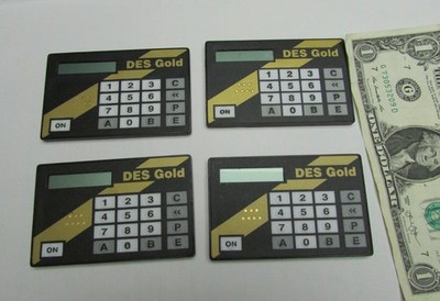 Lot 4 Vintage Electronic Security Token Des Gold Stock Broker, Brokerage Banker