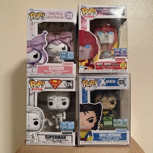 Funko Pop Limited Edition Bundle Wolverine 1576 ECCC Superman 576 Hot Rod Kuromi