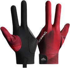 Pool Glove Left Hand, Billiard Pool Gloves for Left Hand 3 Finger, Snooker Cue S