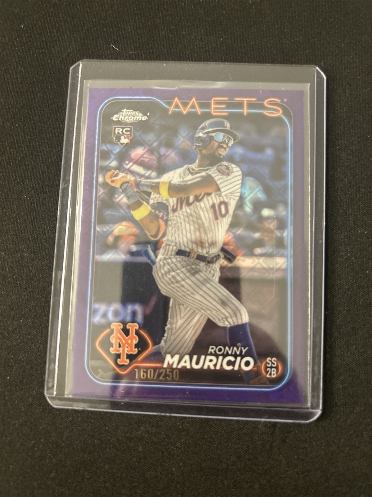 2024 Topps Chrome - Ronny Mauricio #28 Purple Logofractor 160/250 (RC) Mets MLB