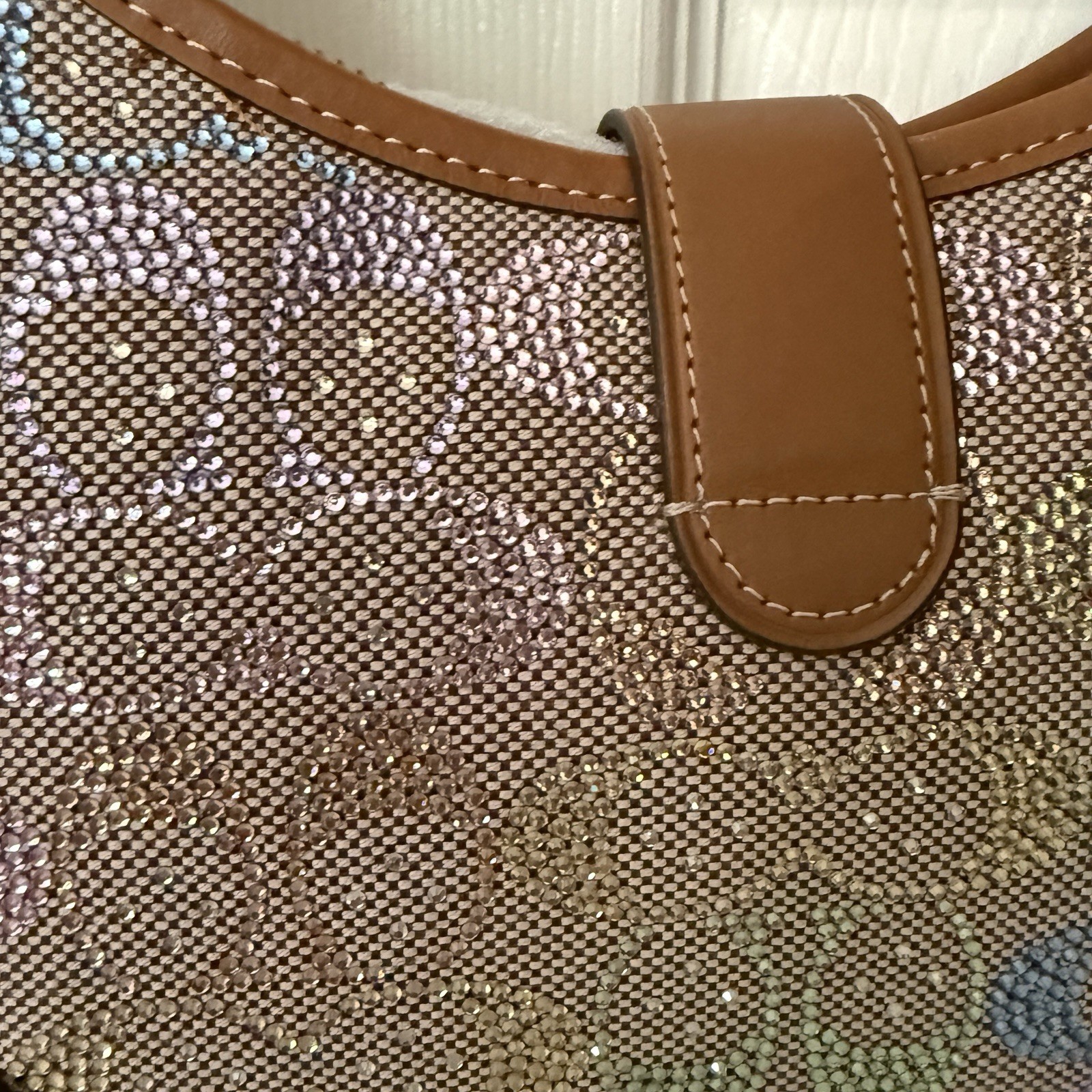 NWT COACH Rainbow Candy Crystal Hamptons Hobo Bag Signature Jacquard image 7