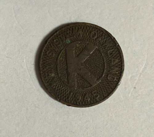 Transit Token Oakland Key System 1945 Good for One Fare 16MM - product listing photo