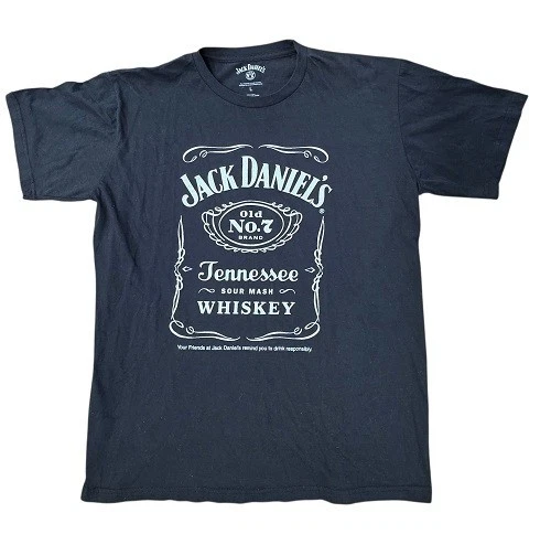 Jack Daniels Whiski Old N°7 Tennessee Étiquette Adulte T-Shirt, L ( D'Occasion - Photo 1/4