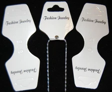 50 Necklace/Bracelet Fashion Jewelry Hanging Display Card 1 3/4" x 1 3/8" 
