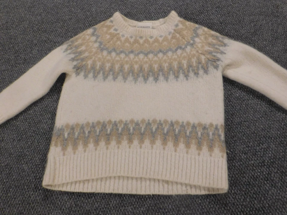 Club Monaco Womens Sweater Extra Small Beige pullover stretch striped alpaca — 第 4/4 张图片