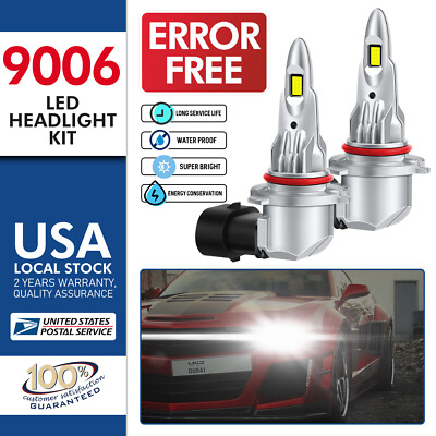 MGT 9006 LED Front Fog Light Driving Bulbs Kit Super Bright 6000K 15000LM Lamp