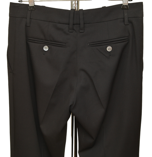 GUCCI Hose schwarz Hose gerades Bein klassische Taschen Bügelfalte Reißverschluss Wolle Gr. 40 - Bild 4 von 7