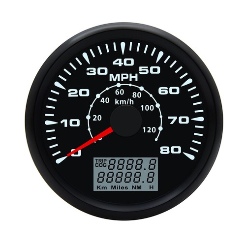85mm Digital GPS Speedometer Gauge 0-80MPH 0-120Km/h Odometer For Car Boat Truck - Picture 5 of 18