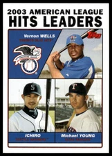 2004 Topps #338  (Vernon Wells / Ichiro / Michael Young)