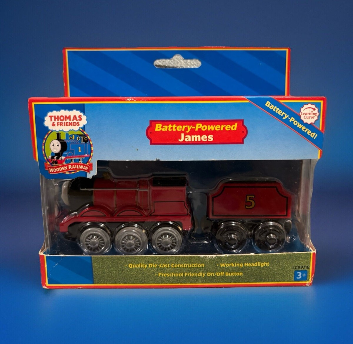 NEW Battery Powered James Thomas Friends Wooden Railway Learning Curve  Train