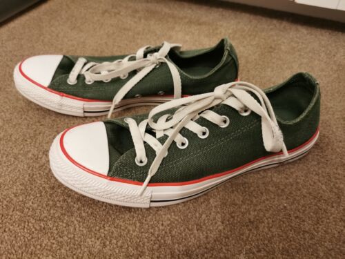 CONVERSE ALL STAR CHUCK TAYLOR LO TRAINERS 164810C UK8 GREEN - Picture 1 of 7