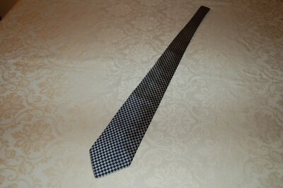 Vittoria Napoli, tie, blue and white, squares, pure silk, used