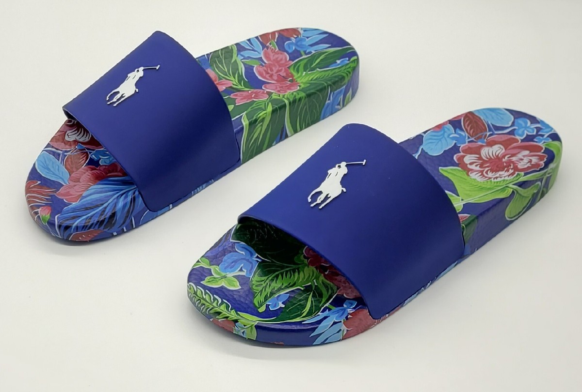 Ralph Lauren Polo Navy Garden Floral Slides | eBay display picture 3