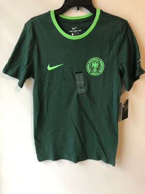 Nike Men's NIGERIA FOOTBALL FEDERATION T-Shirt Sz Small Green