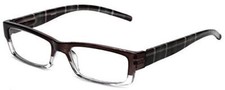 Calabria 743 Designer Reading Glasses w/Matching Case in Black Plaid 5