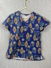 Cassandra O Scrub Womens Size Medium Blue