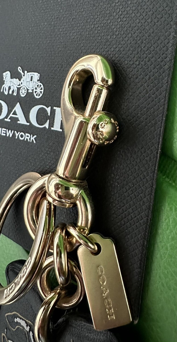 NEW COACH TATTOO CHELSEA HORSE & CARRIAGE LEATHER BAG CHARM KEY