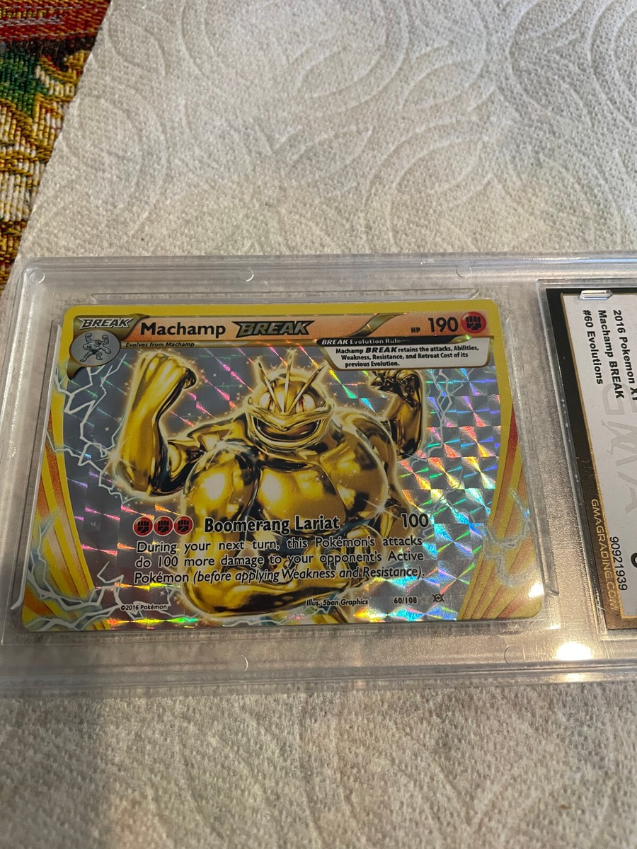 MACHAMP BREAK 2016 POKEMON XY EVOLUTIONS # 60 GRADED 9 L@@@K
