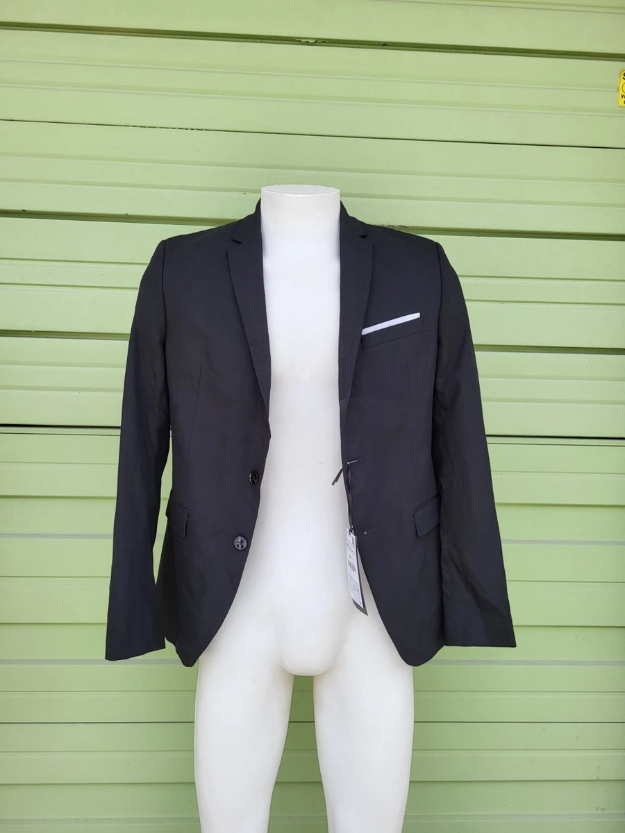 NEW ZARA Black SUIT JACKET BLAZER SIZE USA 38 Traveler Cool Comfort 7114a