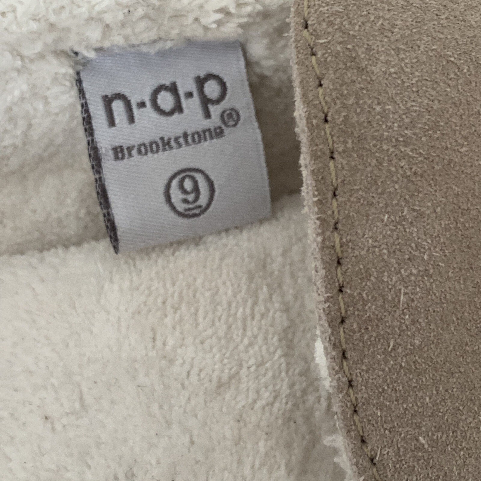 SAOLA Mocassini uomo Brookstone N A P beige scamosciati taglia 9 l foderati suola gomma NAP N.A.P