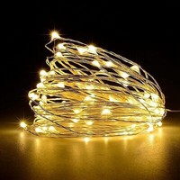 Jsdoin Lichterkette Draht 5M 50Leds Lichterketten Batteriebetrieben Klein Innen