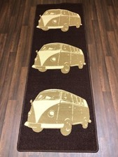  NEW VINTAGE CAMPER VAN RUG RUNNER 66X185CM BROWN BEIGE GREAT QUALITY NON SLIP