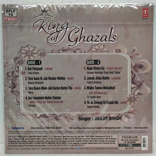 Jagjit Singh Kings of Ghazals Vinyl LP Record Bollywood HIndi Rare Indian Mint - Picture 2 of 4
