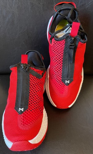 paul george shoes red and white