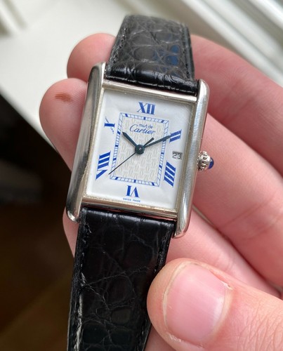 Cartier Tank Ref 2414 White Roman 