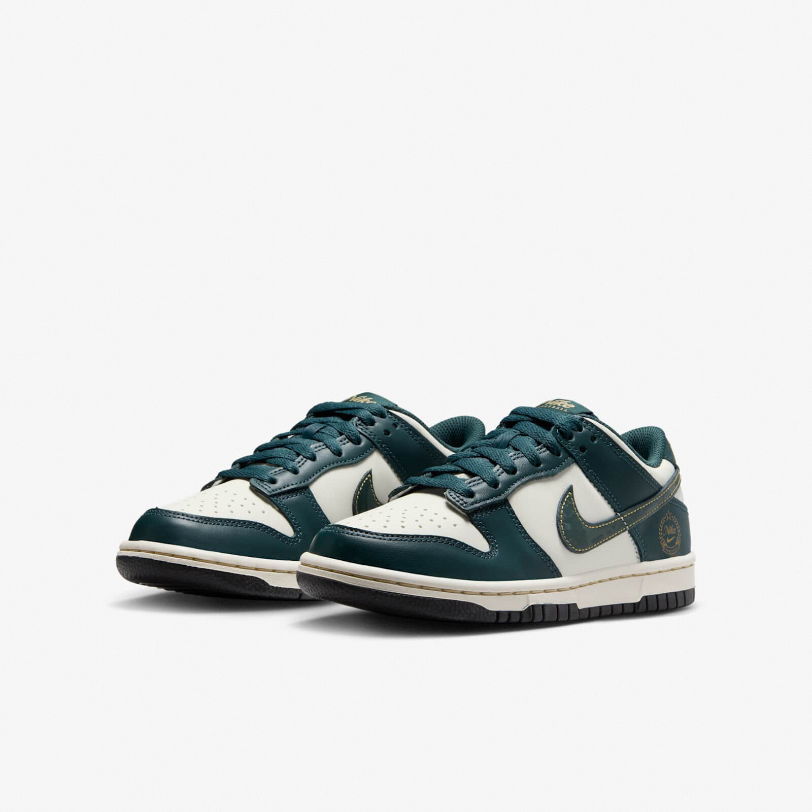 Детская молодежная повседневная обувь Nike Dunk Low GS Deep Jungle, кроссовки FB9109-301