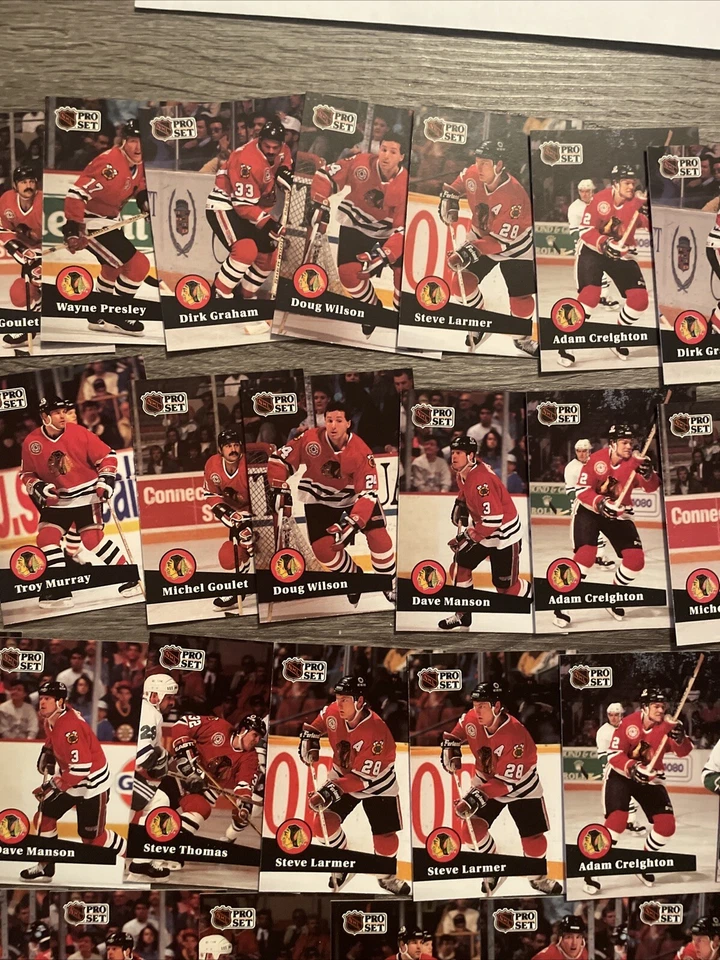 NHL Pro Set 1991 - Chicago Blackhawks Hockey 🏒 Lote de 50 tarjetas Foto 4 de 4