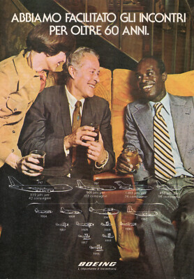 1970 Boeing Jet Vintage Print Advertising Facilitated Dating for 60 Years
