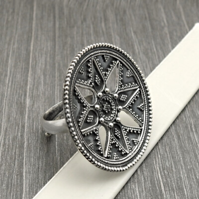 AR1696 Gioielli Galaxy Eleganti Design Vintage Anelli In Argento Peluche Di Dimensioni Miste Anelli 925 Punta In Argento Sterling Regolabili - Foto 3