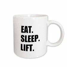 3dRose Eat Sleep Lift - weightlifting - weight lifting fitness body building Mug