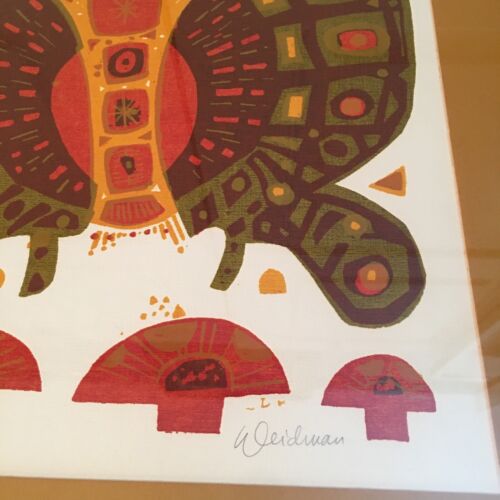 David Weidman Butterfly Mushroom Animal Mid Century Modern Silkscreen Pop Art CA - Picture 2 of 11