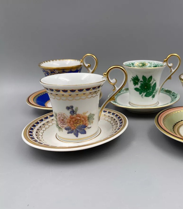 3x AK KAISER PORZELLAN MOKKA ESPRESSO TASSE DUCHESSE SCHÖNBRUNN 956 953